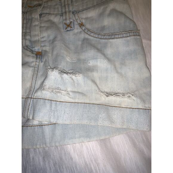 Dolce Gabbana D&G vintage 2000s distressed blue denim micro mini skirt size 38 - Picture 6 of 11